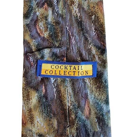 Cocktail Collection Silk Tie Mens Necktie Colorful Abstract Business Career - Picture 2 of 5